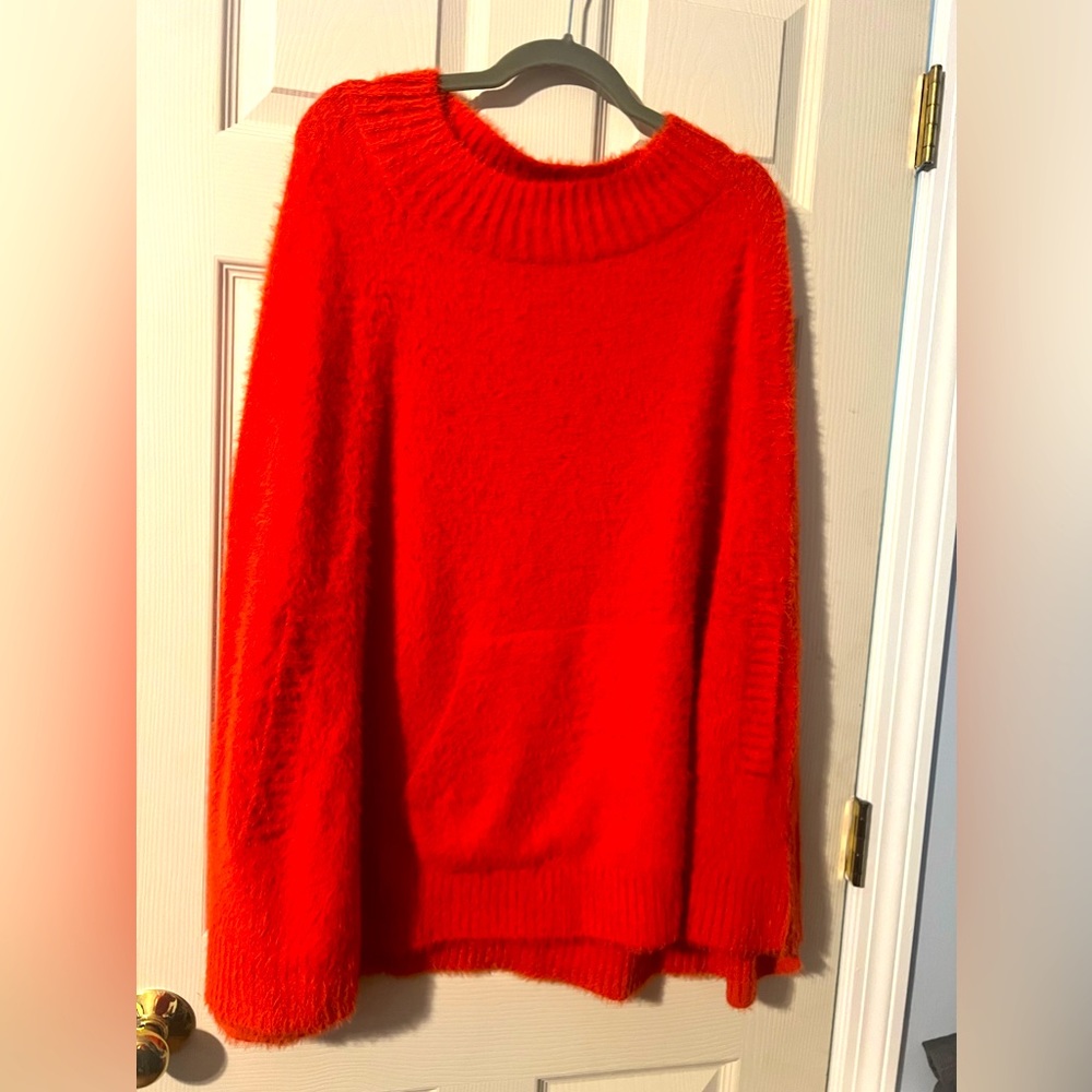 Mersea red/orange sweater poncho women’s one size